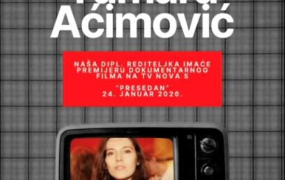 PREMIJERA DOKUMENTARCA “PRESEDAN“ TAMARE AĆIMOVIĆ 24. JANUARA 2026. NA TV NOVA