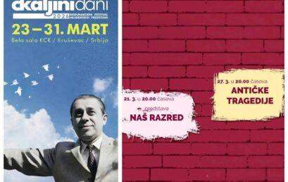 PREDSTAVE STUDENATA AKADEMIJE NA “ČKALJINIM DANIMA“ U KRUŠEVCU I SCENI „KUĆA“ U SOMBORU