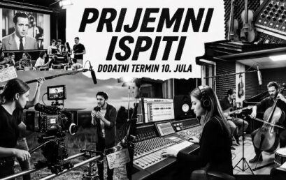 PRIJEMNI ISPITI U JULSKOM ROKU 2026. – DODATNI TERMIN